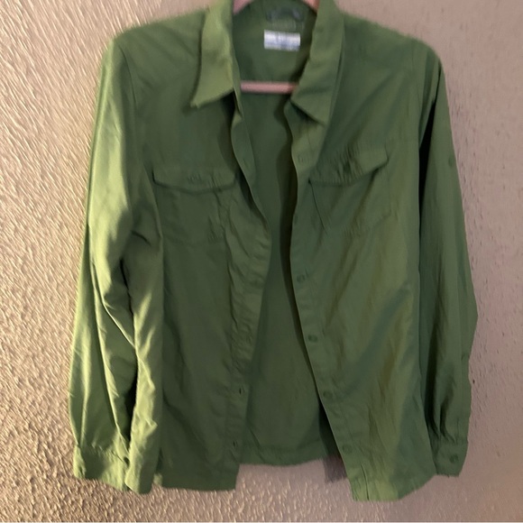 Columbia Women's Olive Green Omni Shade Protection Long Sleeve Size Xl - Picture 1 of 10